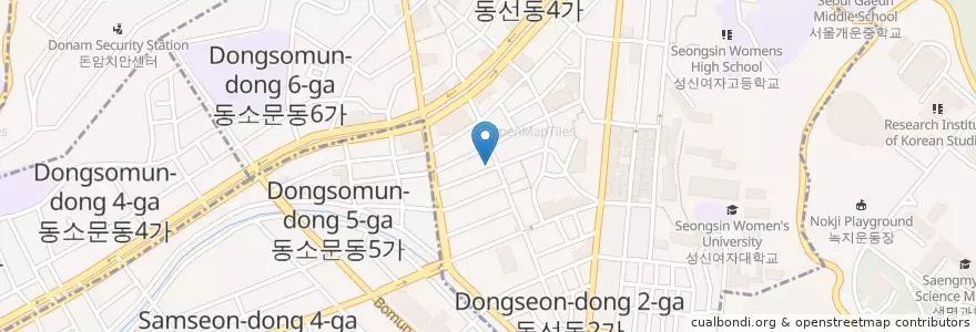 Mapa de ubicacion de 멀티룸카페5F               헌혈의집4F en Coreia Do Sul, Seul, 성북구.