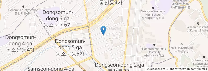 Mapa de ubicacion de 베트남쌀국수4.5돈까스5 en Corée Du Sud, Séoul, 성북구.