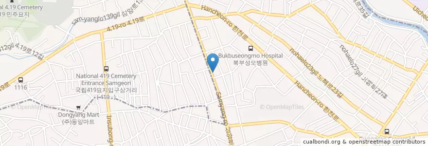 Mapa de ubicacion de Pizzahut en 韩国/南韓, 首尔, 江北區, 수유2동, 우이동.