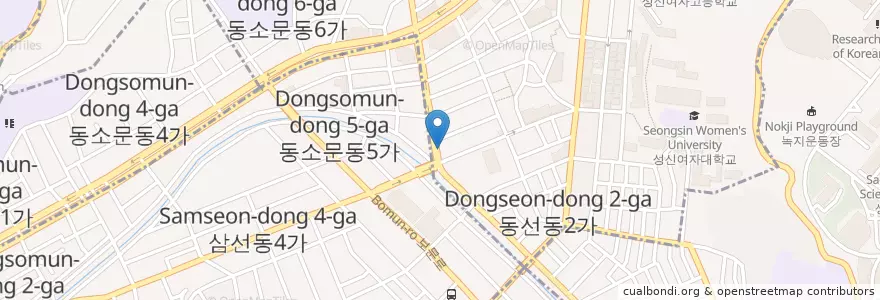 Mapa de ubicacion de 신천순대국-24h en Zuid-Korea, Seoel, 성북구.