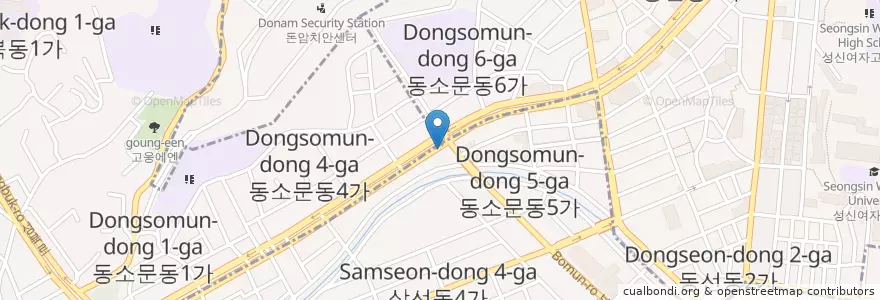 Mapa de ubicacion de 서울성북경찰서교통센터 en Südkorea, Seoul, 성북구.