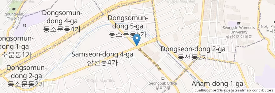 Mapa de ubicacion de 서울돈암동우체국 en 대한민국, 서울, 성북구.