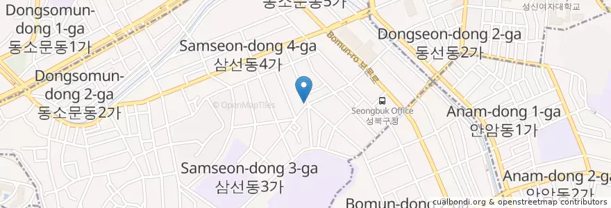 Mapa de ubicacion de 피자나라치킨공주 en 대한민국, 서울, 성북구.