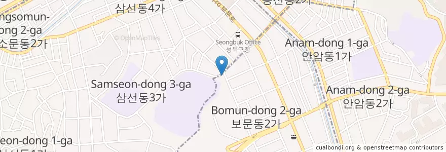 Mapa de ubicacion de 안암지구대 en 대한민국, 서울, 성북구.