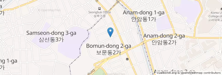 Mapa de ubicacion de 서울생돈까스 en Korea Selatan, 서울, 성북구.
