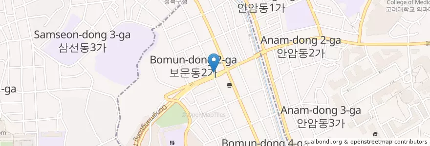 Mapa de ubicacion de 카페리빈 en 大韓民国, ソウル, 城北区.