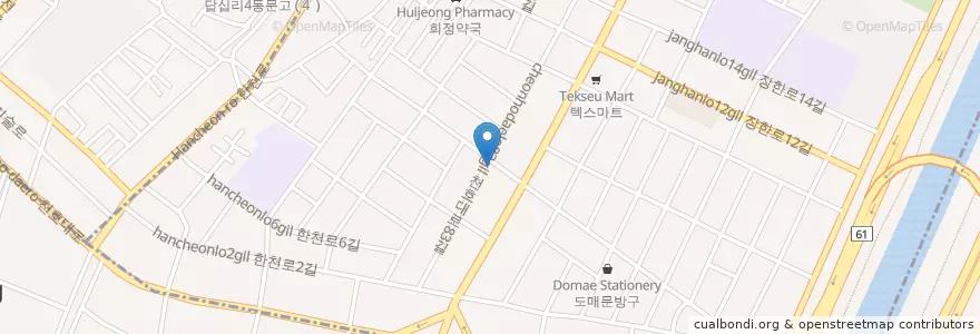 Mapa de ubicacion de 정대감감자탕-24h en South Korea, Seoul, Dongdaemun-Gu.