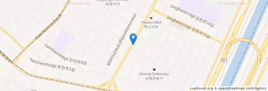 Mapa de ubicacion de 동대문소방센터 en Korea Selatan, 서울, 동대문구.
