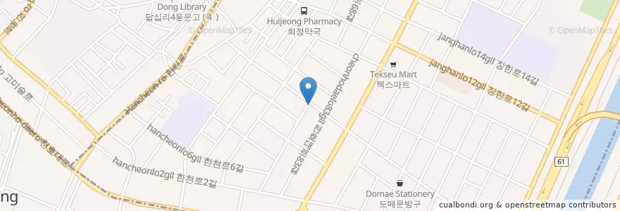 Mapa de ubicacion de 여수굴집 en 대한민국, 서울, 동대문구.