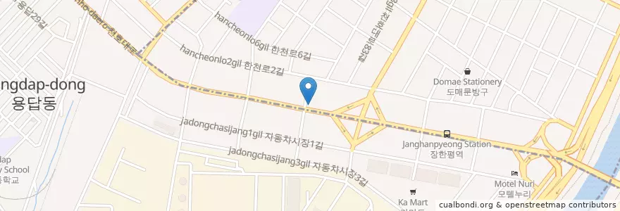 Mapa de ubicacion de 정육점.양촌리(고기집) en 大韓民国, ソウル, 城東区.