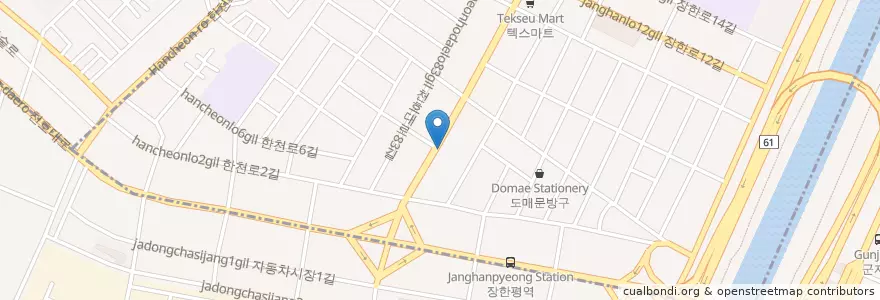 Mapa de ubicacion de Tomntos coffee en Республика Корея, Сеул, 동대문구.