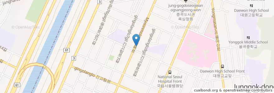 Mapa de ubicacion de 소라약국(일요일영업) en Coreia Do Sul, Seul, 광진구.