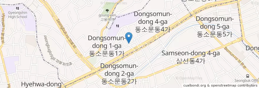 Mapa de ubicacion de 고석환손만두 en Coreia Do Sul, Seul, 성북구.