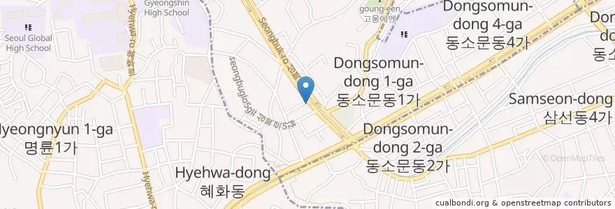 Mapa de ubicacion de 참이맛감자탕-24h en South Korea, Seoul, Seongbuk-Gu.
