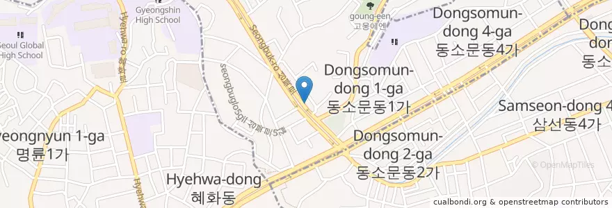 Mapa de ubicacion de 장수경희한의원 en کره جنوبی, سئول, 성북구.