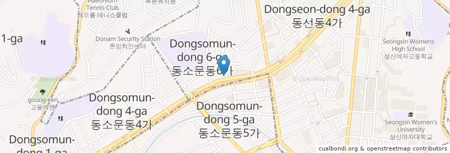 Mapa de ubicacion de 곰탕집 en Zuid-Korea, Seoel, 성북구.