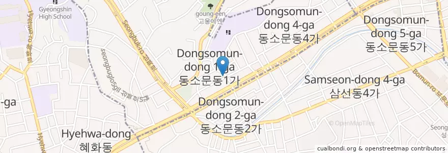 Mapa de ubicacion de 동원한의원 en 대한민국, 서울, 성북구.