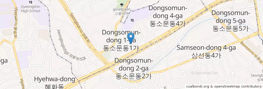 Mapa de ubicacion de 스윗하다 en Korea Selatan, 서울, 성북구.