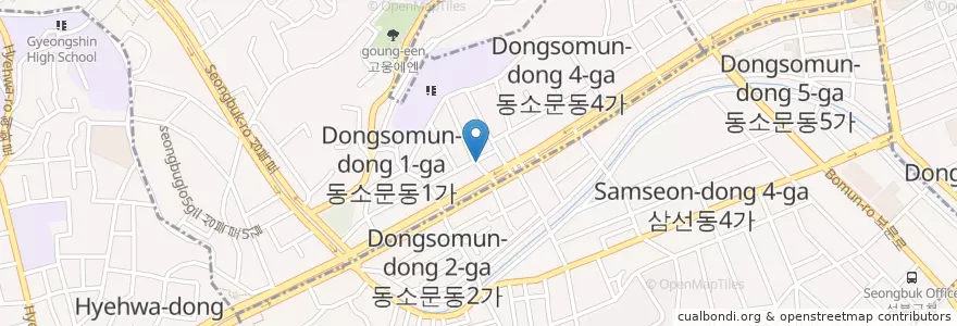 Mapa de ubicacion de 돈가래소금구이 en Korea Selatan, 서울, 성북구.