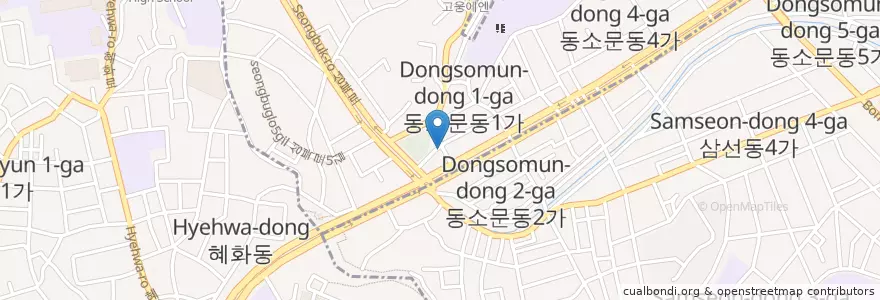 Mapa de ubicacion de 옵티마대우미약국 en Korea Selatan, 서울, 성북구.
