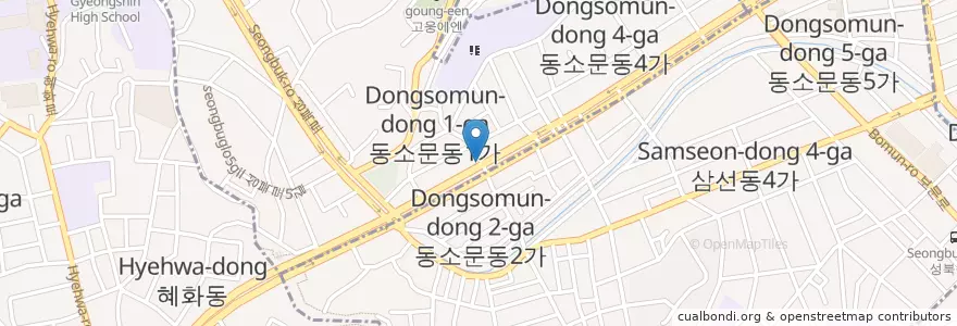 Mapa de ubicacion de 보람약국 en 대한민국, 서울, 성북구.