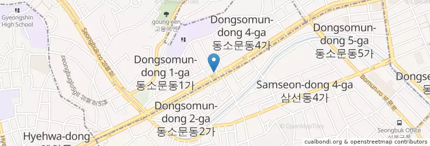 Mapa de ubicacion de 김&김안과 en Corée Du Sud, Séoul, 성북구.
