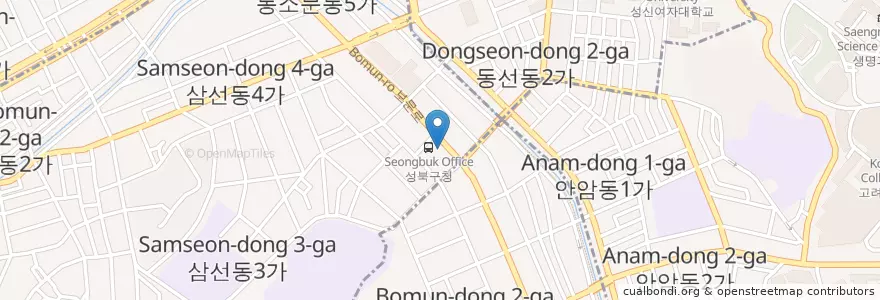 Mapa de ubicacion de 우남식당 en کره جنوبی, سئول, 성북구.