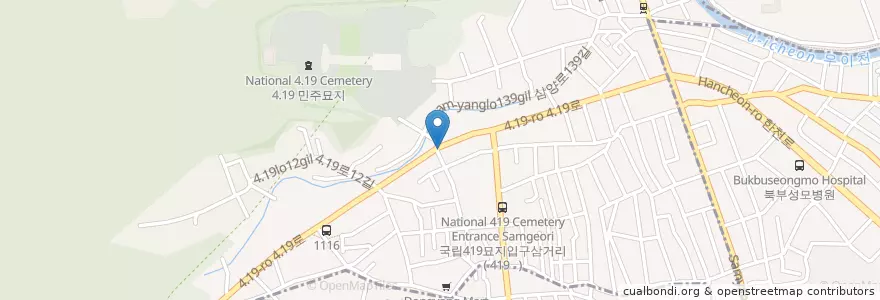 Mapa de ubicacion de 사월에쭈꾸미                좋은노래방B1 en Zuid-Korea, Seoel, 강북구, 우이동.