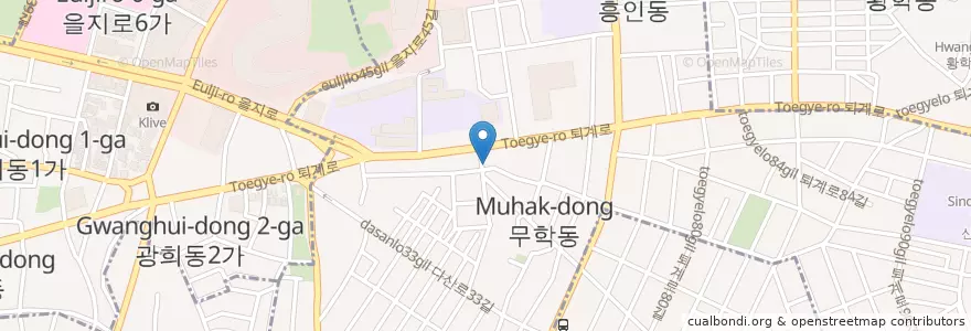 Mapa de ubicacion de 미루분식 en كوريا الجنوبية, سول, 신당동.