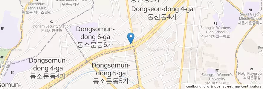 Mapa de ubicacion de Ibk기업은행 en Corée Du Sud, Séoul, 성북구.