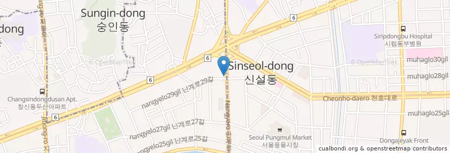 Mapa de ubicacion de 강북비타에듀학원 en Corea Del Sud, Seul.