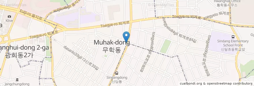 Mapa de ubicacion de 이바돔감자탕 en Республика Корея, Сеул, 중구.