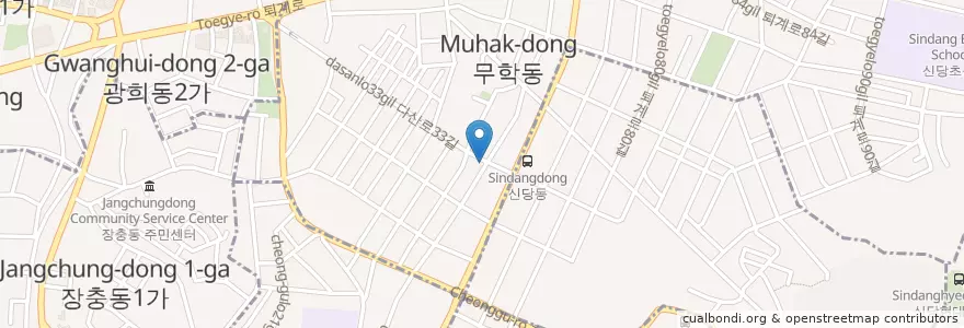 Mapa de ubicacion de 신당동어린이집 en Zuid-Korea, Seoel, 중구, 신당동.