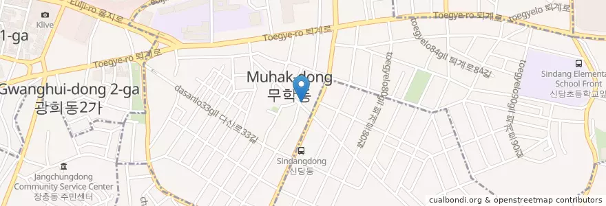 Mapa de ubicacion de 레드망고 en 대한민국, 서울, 중구.