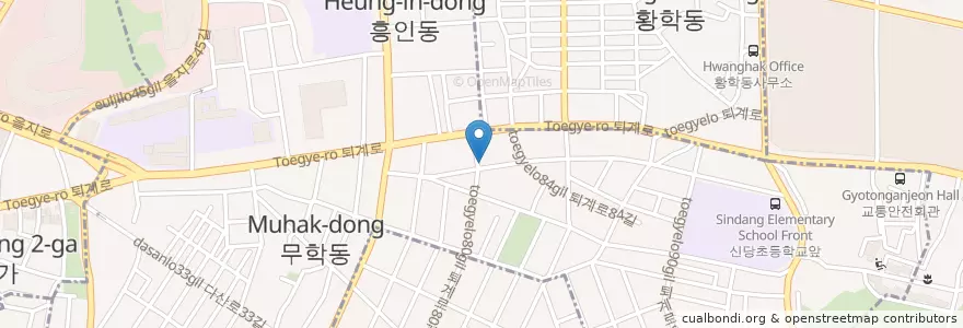 Mapa de ubicacion de 원조명동         찌개마을 en Corea Del Sur, Seúl.