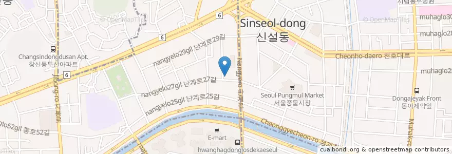Mapa de ubicacion de 투썸플레이스 en کره جنوبی, سئول, 숭인2동.