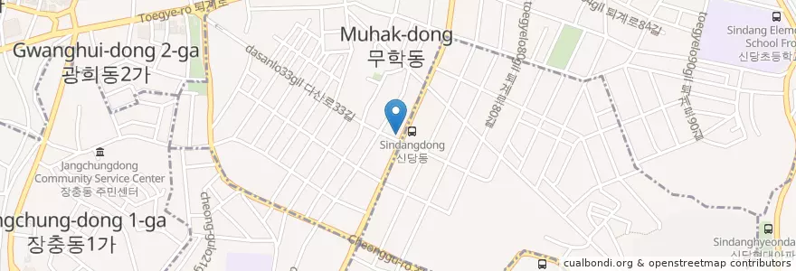Mapa de ubicacion de 황금고물상 en کره جنوبی, سئول, 중구.