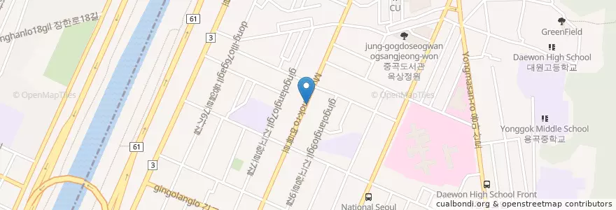 Mapa de ubicacion de 드라마 en كوريا الجنوبية, سول, 광진구, 중곡3동.