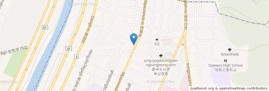 Mapa de ubicacion de 2002노래방2F en Südkorea, Seoul, 광진구, 중곡3동.