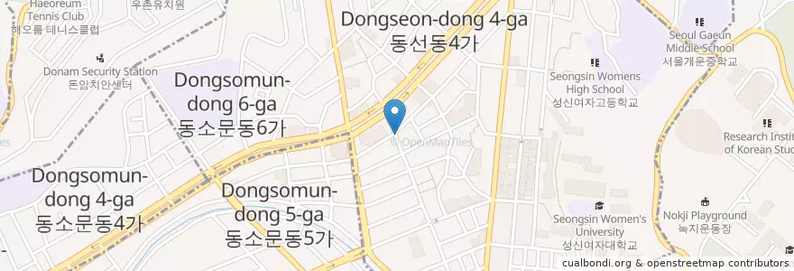 Mapa de ubicacion de 판도라노래방 en Corea Del Sud, Seul, 성북구.