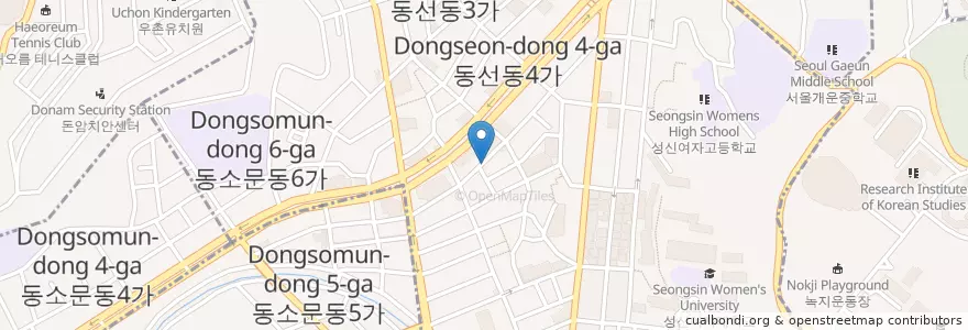 Mapa de ubicacion de 베스킨라빈스 en Республика Корея, Сеул, 성북구.