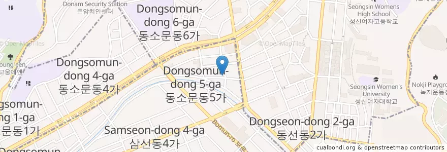 Mapa de ubicacion de 강서성(짱깨집) en Güney Kore, Seul, 성북구.