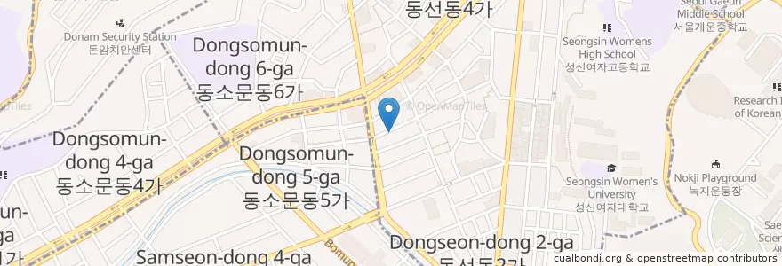 Mapa de ubicacion de 닭한마리(닭도리탕18000원) en Südkorea, Seoul, 성북구.