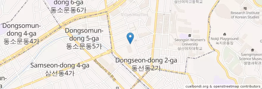 Mapa de ubicacion de 강풍돼지갈비 en Corée Du Sud, Séoul, 성북구.