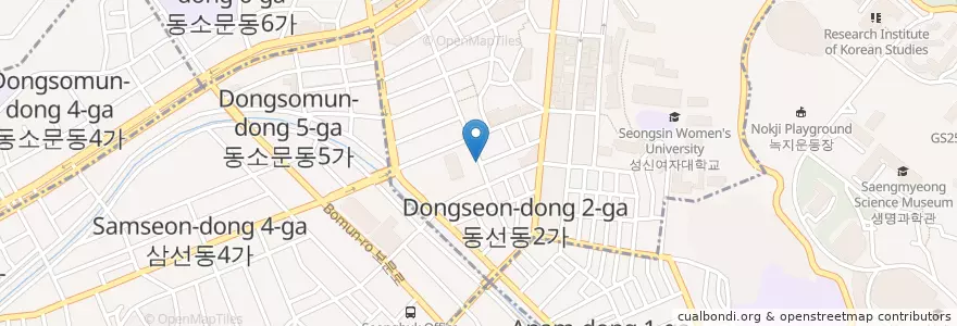 Mapa de ubicacion de 도쿄커틀릿(수제돈가스) en 대한민국, 서울, 성북구.