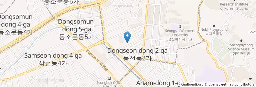Mapa de ubicacion de 묵은지삼겹살 en Coreia Do Sul, Seul, 성북구.