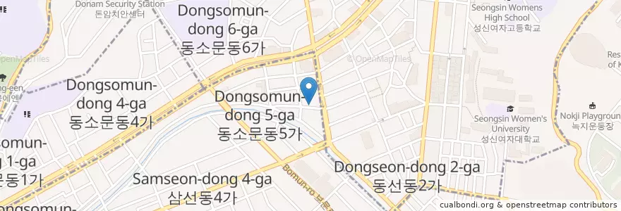 Mapa de ubicacion de 서도바지락칼국수 en 大韓民国, ソウル, 城北区.
