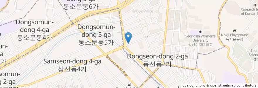 Mapa de ubicacion de 족발야시장 en Südkorea, Seoul, 성북구.