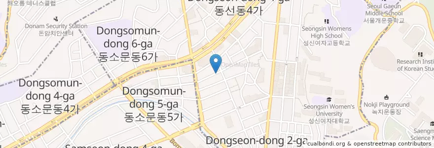 Mapa de ubicacion de 홍콩반점 en Südkorea, Seoul, 성북구.