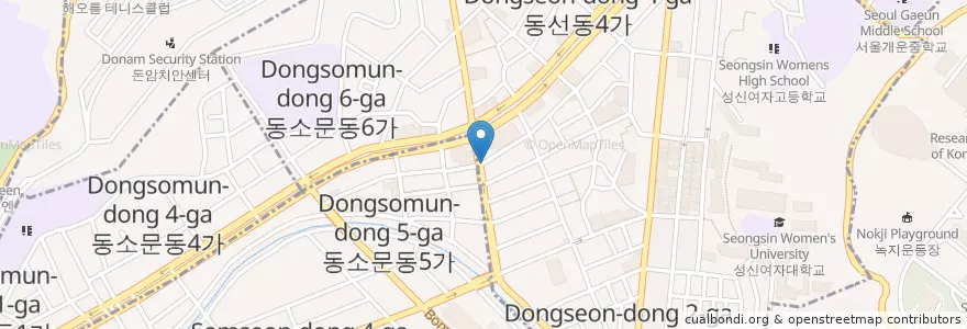 Mapa de ubicacion de 베트남쌀국수 en Güney Kore, Seul, 성북구.